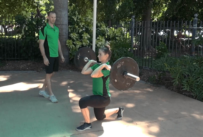 Front Rack Barbell Lunge